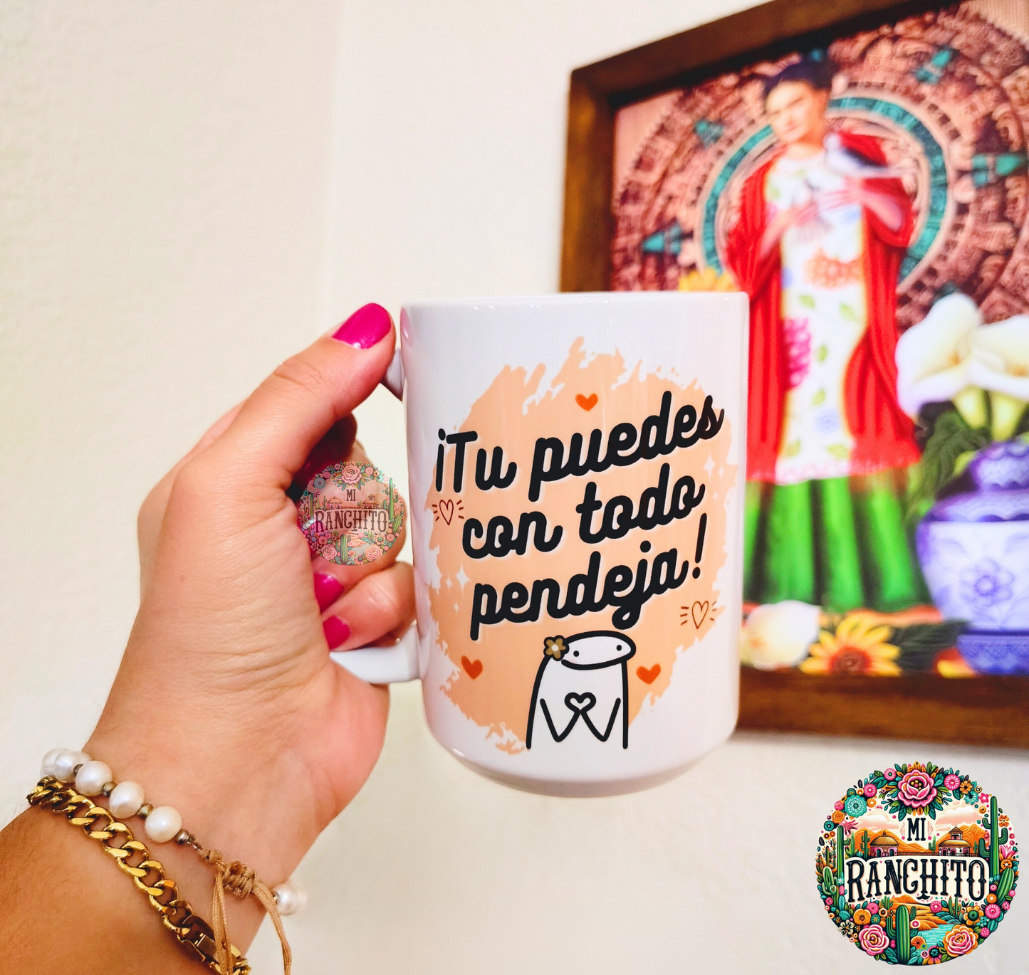 ¡Tu puedes con todo pendeja! (Neutral browns) - 15oz Coffee Mug