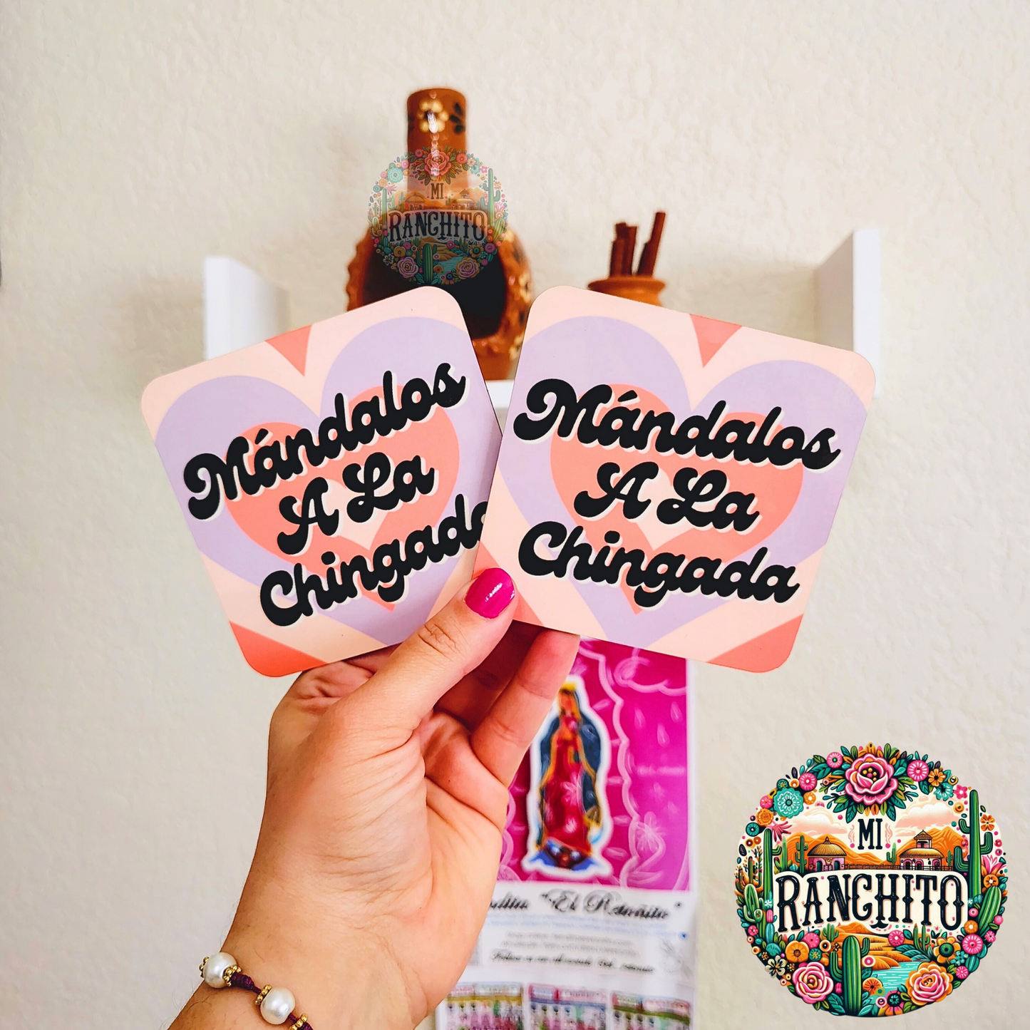 Mándalos a la chingada - Hardboard Coaster