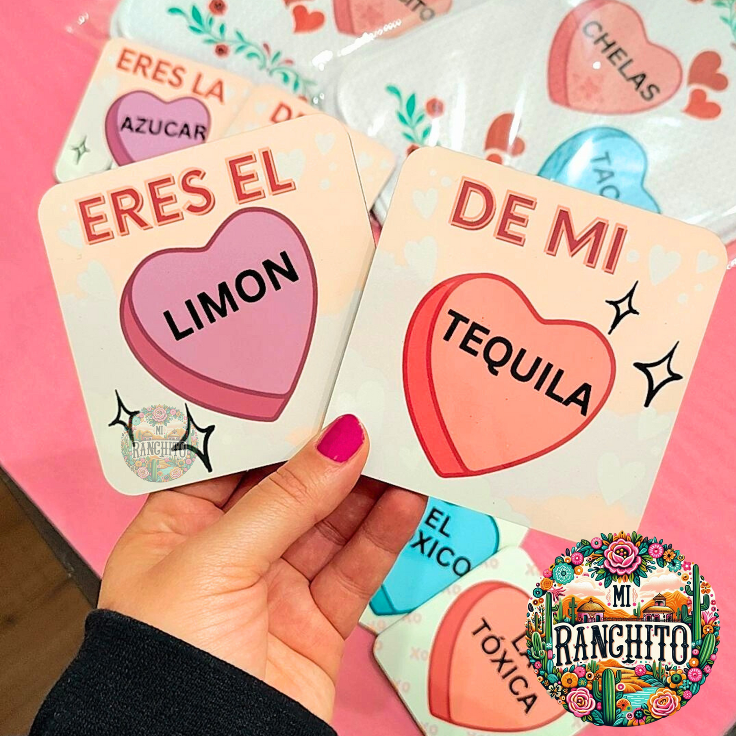 Eres El Limon De Mi Tequila - Corazoncito Set of 2 Coasters