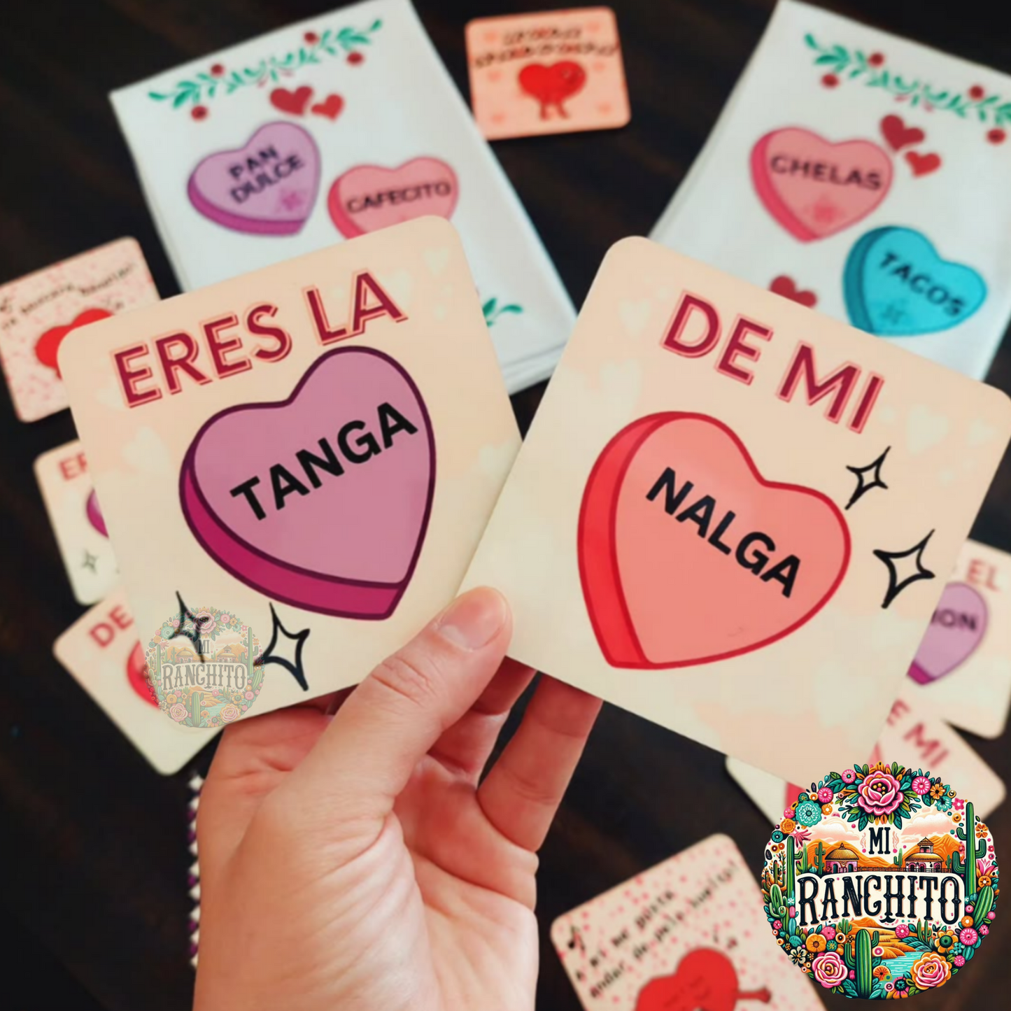 Eres la Tanga de mi Nalga - Corazoncito set of 2 coasters
