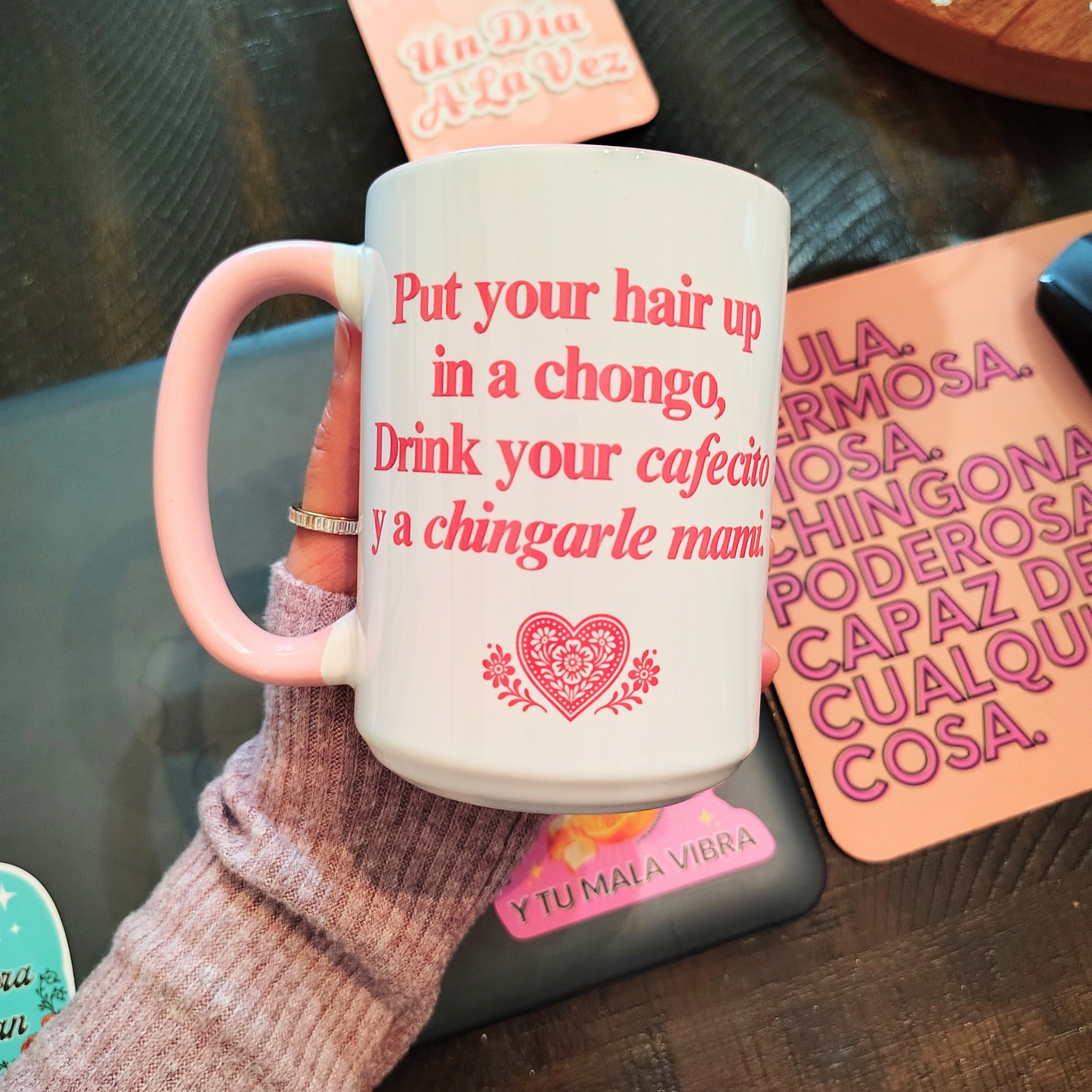 Put your hair up in a chongo - 15oz mug