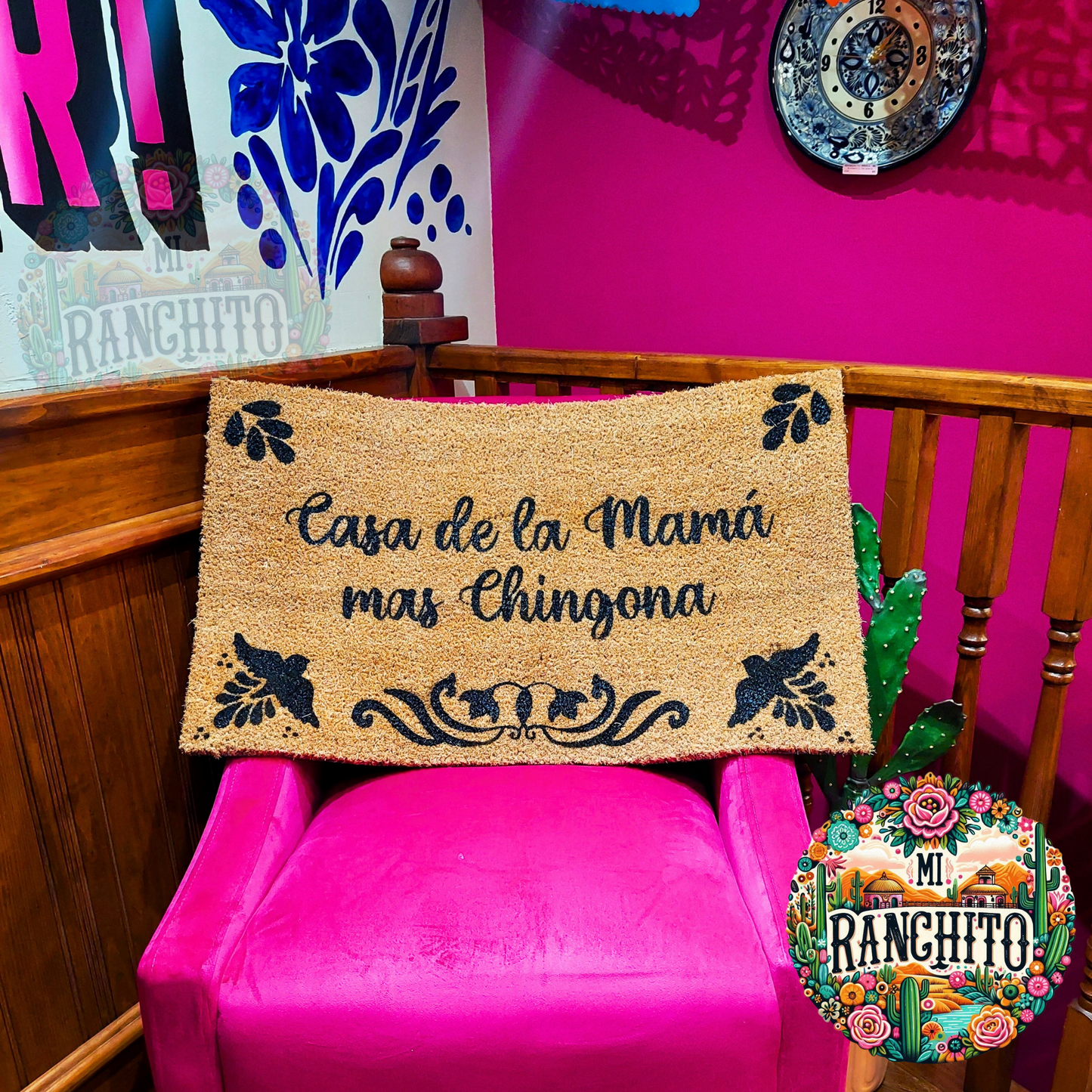 Casa de la mamá más chingona - talavera inspired doormat