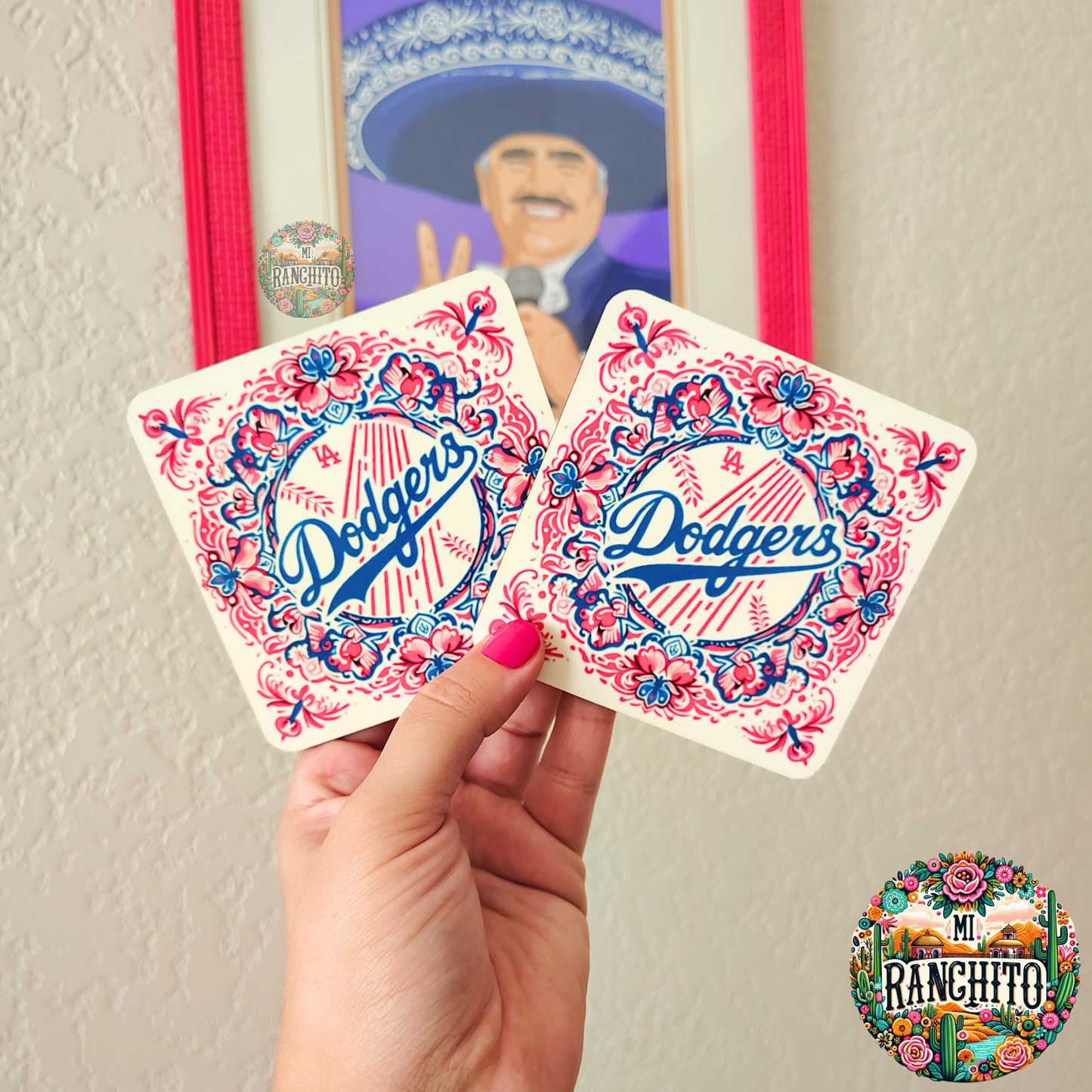 L.A  Talavera inspired coaster - Pink