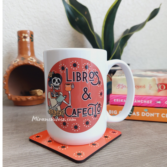 Libros & Cafecito - 15 oz Coffee Mug