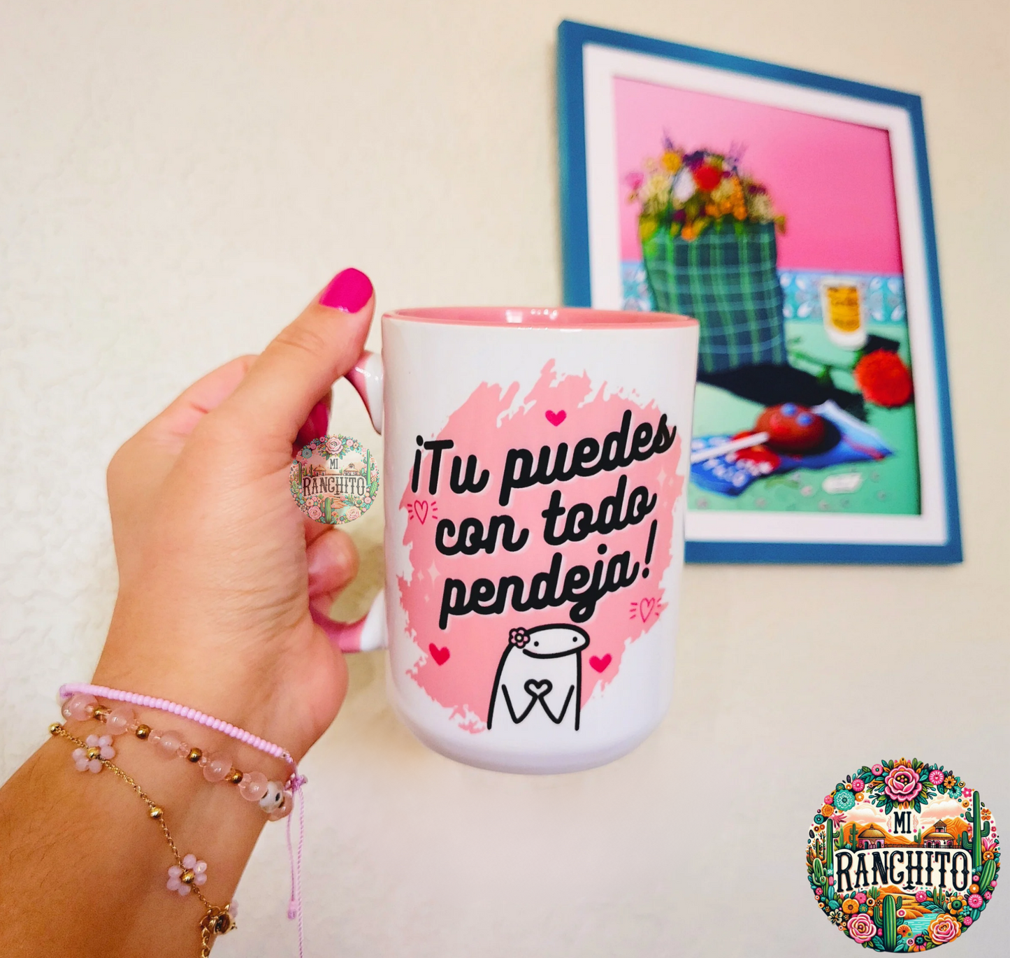 ¡Tu puedes con todo pendeja! (Pink) - 15oz Coffee Mug