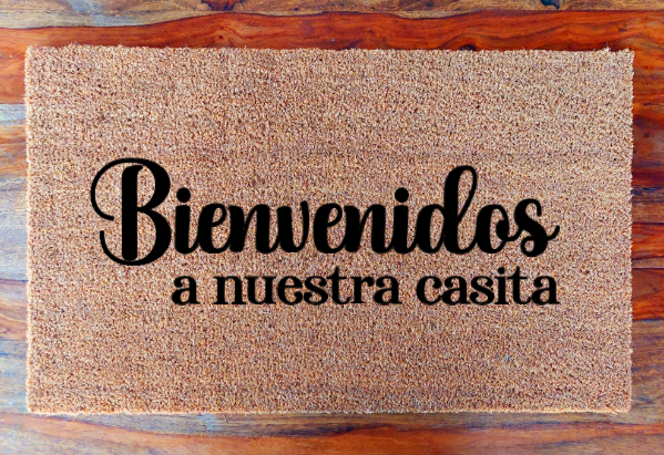 Bienvenidos a nuestra casita - Doormat