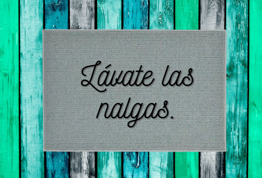 Lavate las nalgas - Gray bathmat