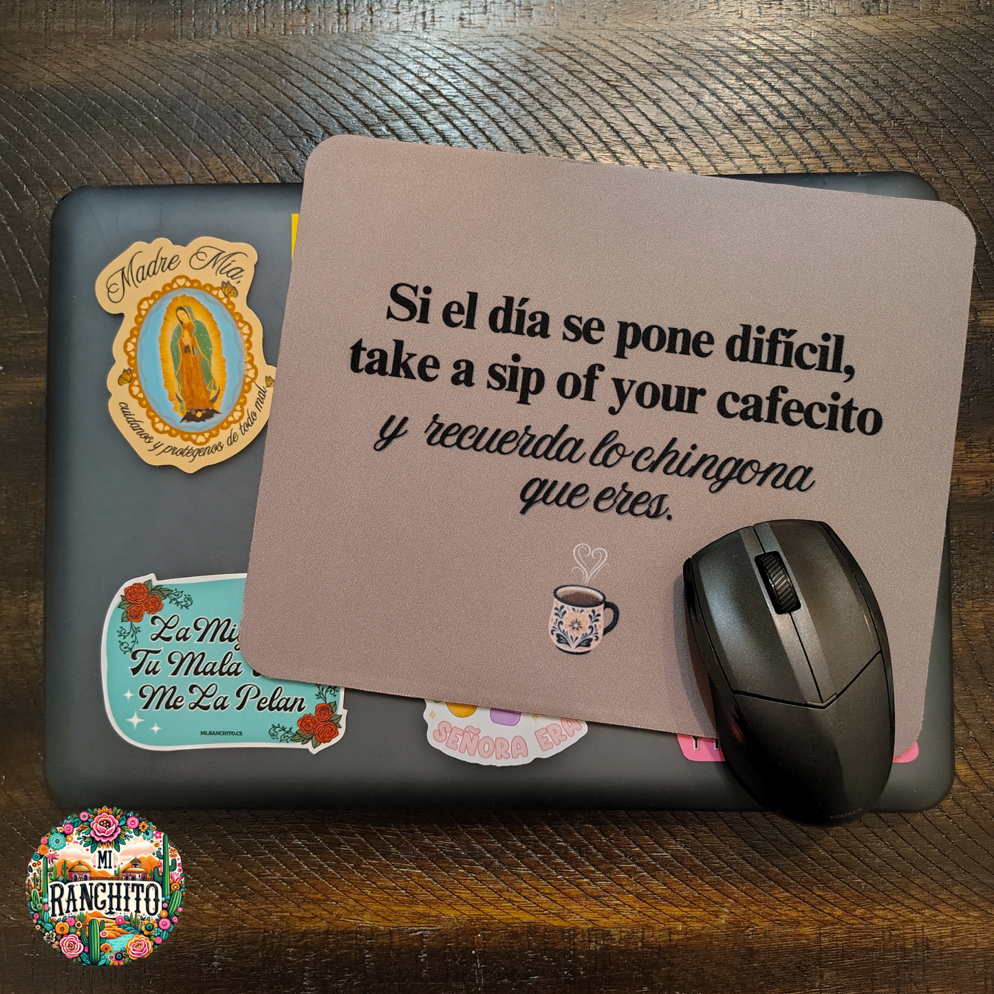 Si el día se pone difícil - (grey/brown) Mouse pad