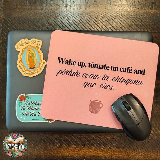 Wake up, tómate un café (Pink) - Mouse pad