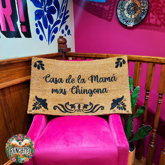 Casa de la Mamá más Chingona - talavera inspired doormat
