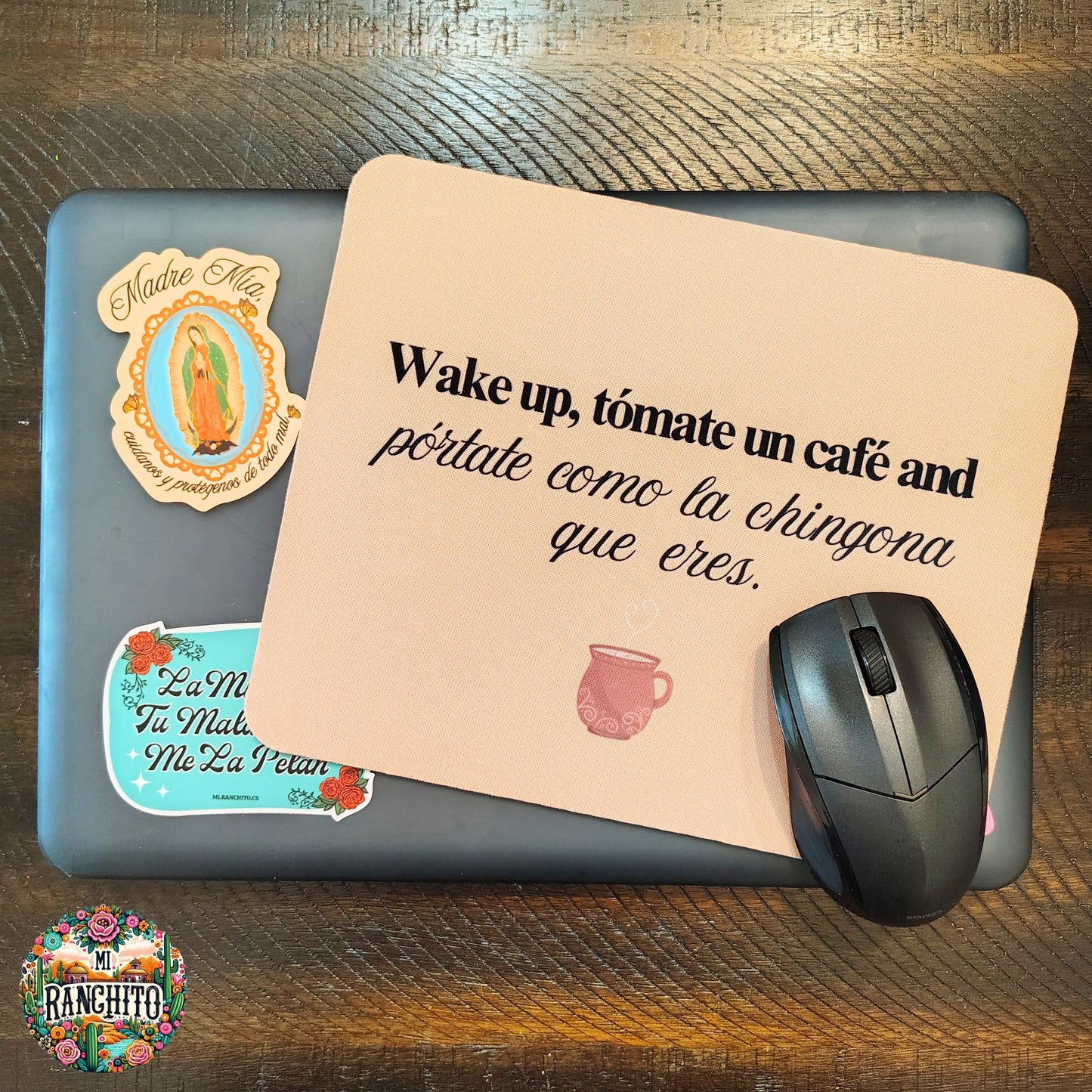 Wake up, tómate un café (Brown) - Mouse pad