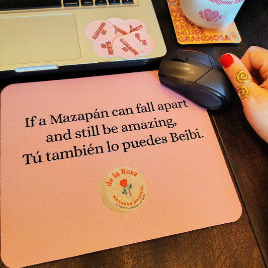 If a Mazapán can fall apart (Pink) - Mouse Pad