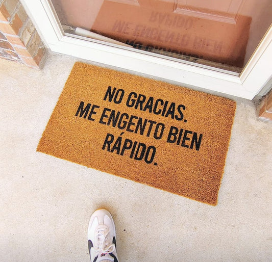 No gracias. Me Engento Bien Rápido- Doormat