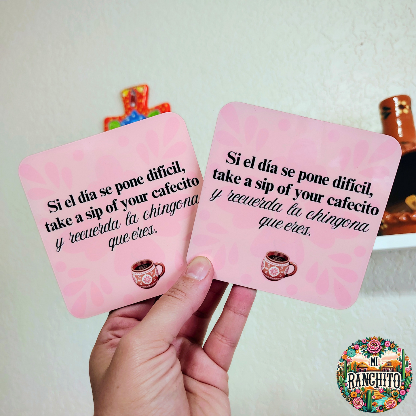 Si el dia se pone difícil - Hardboard coaster