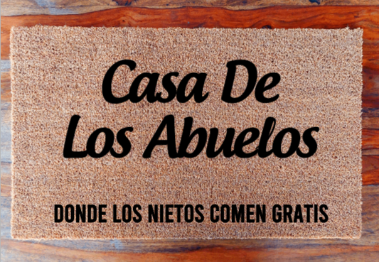 Casa De Los Abuelos, Donde los nietos comen gratis doormat