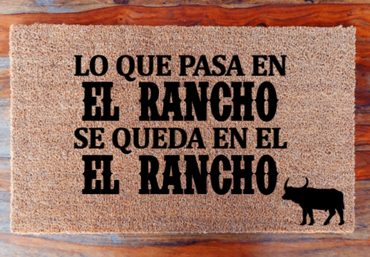 Lo que pasa en el rancho se queda en el rancho -Doormat
